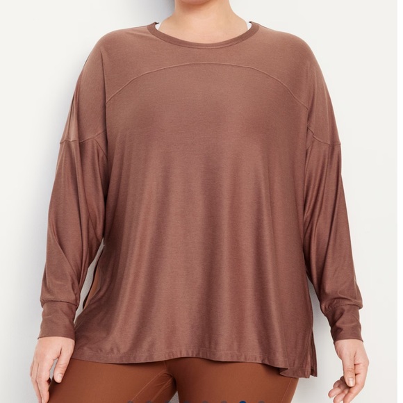 NWT OLD NAVY Cloud 94 Soft Long Sleeve Tunic Color: Warm Taupe SIZE X-LARGE - Picture 8 of 10